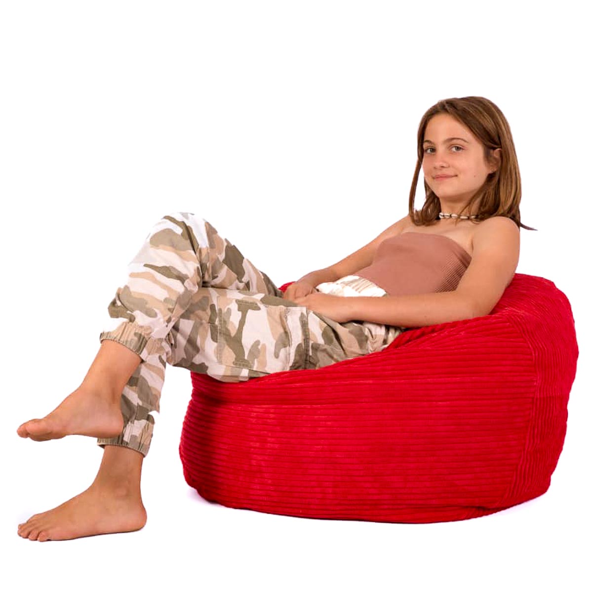 Footsak Red Corduroy Extra Cover - Happy Sak SA