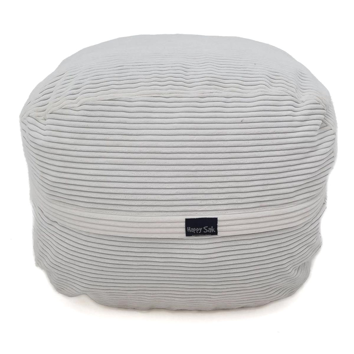Footsak White Corduroy Extra Cover