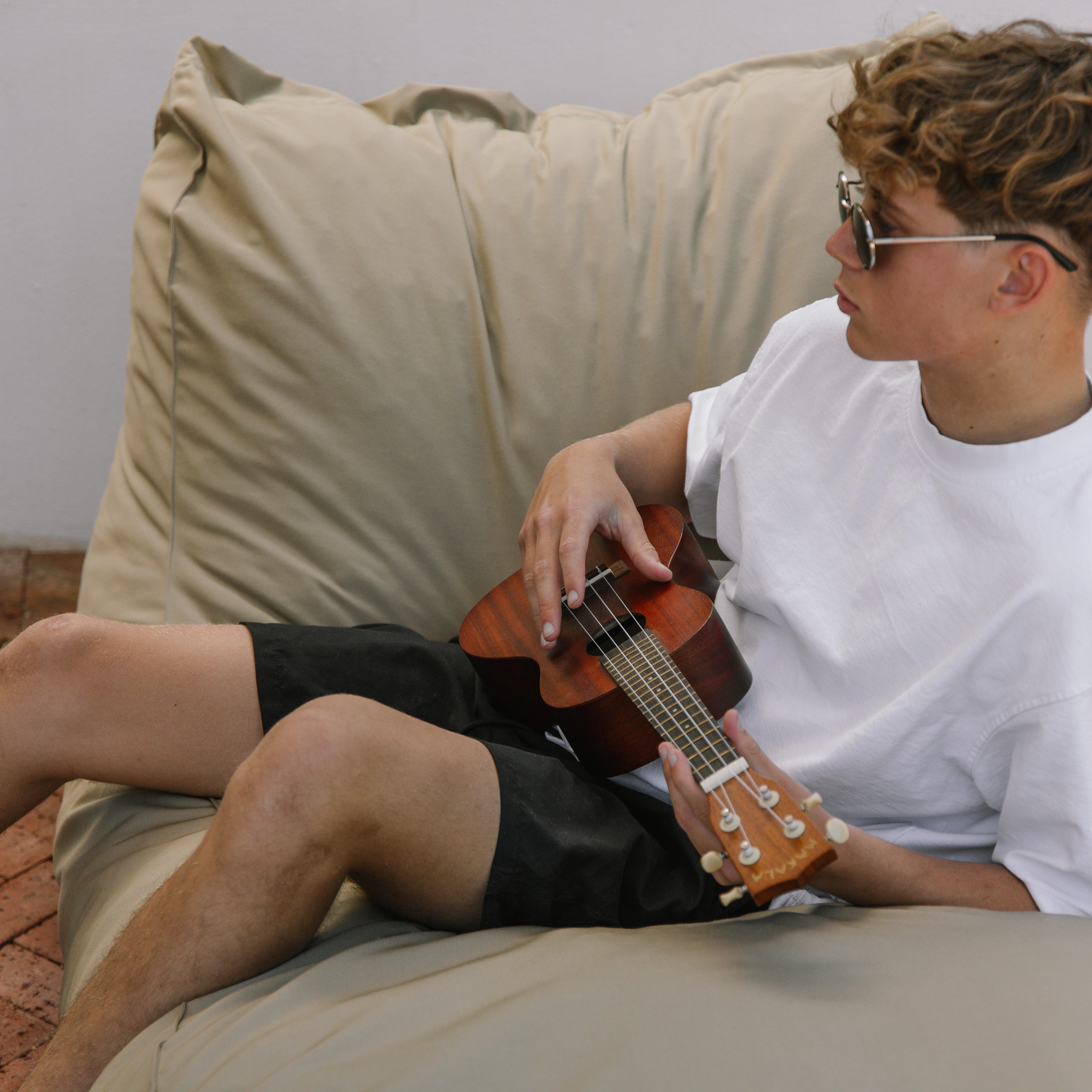 Khaki Pool Lounger Bed