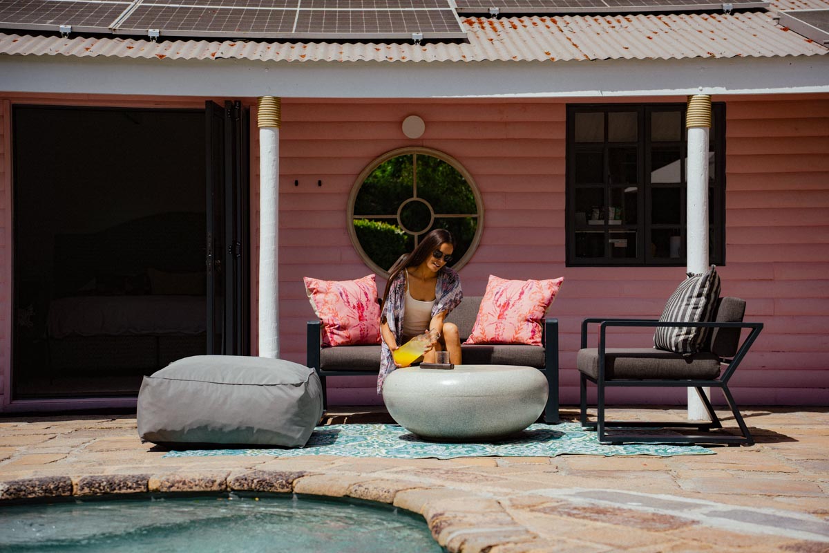 Grey Outdoor Ottoman