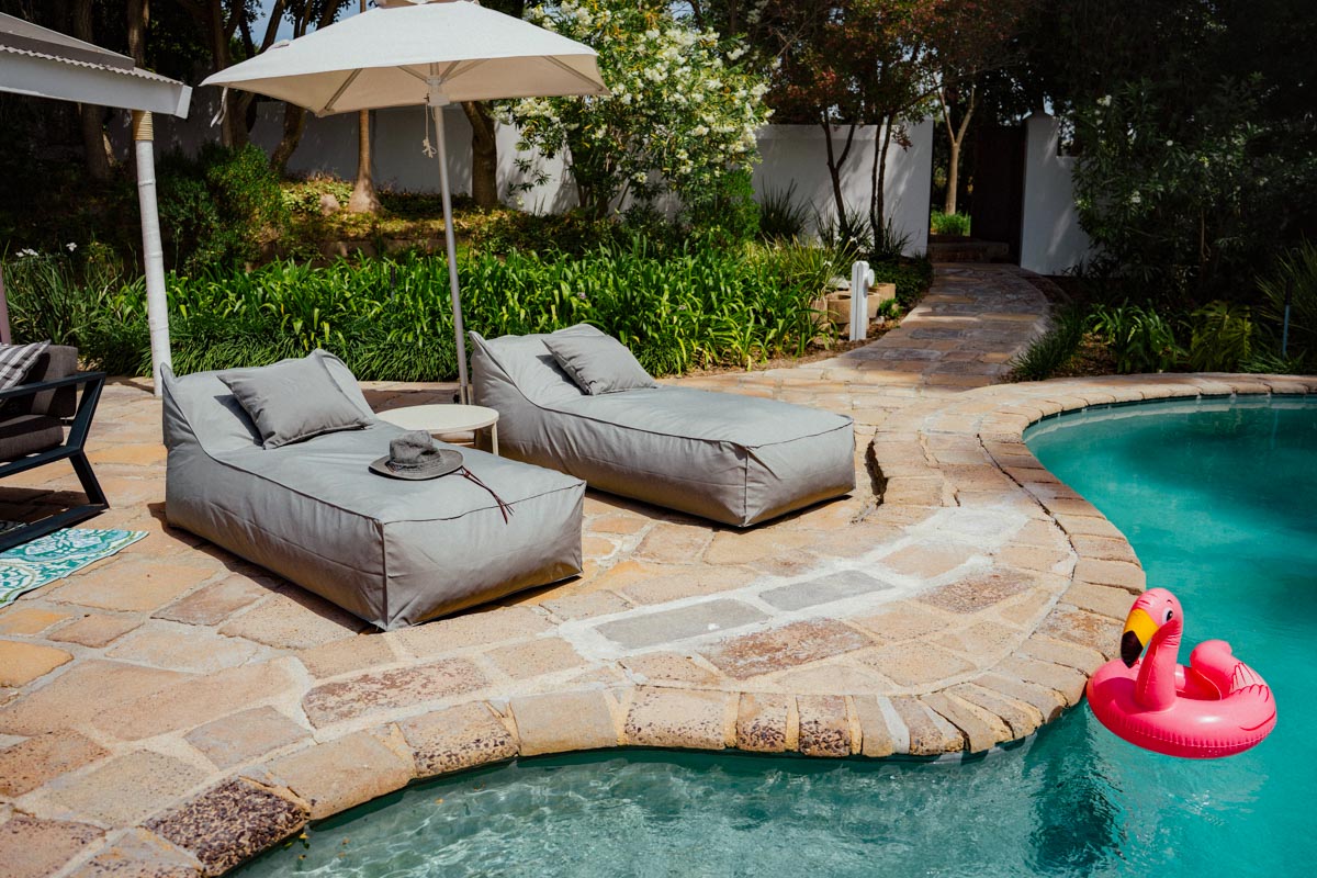 Grey Pool Lounger Bed Extra Cover