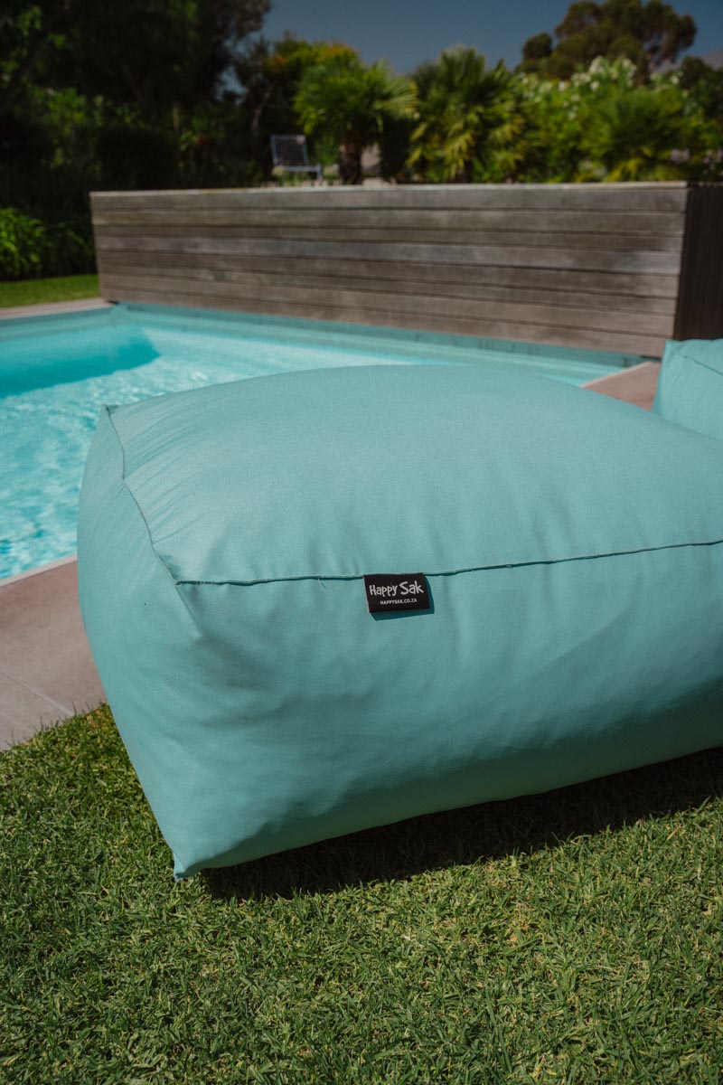 Turquoise Outdoor Ottoman Extra Cover
