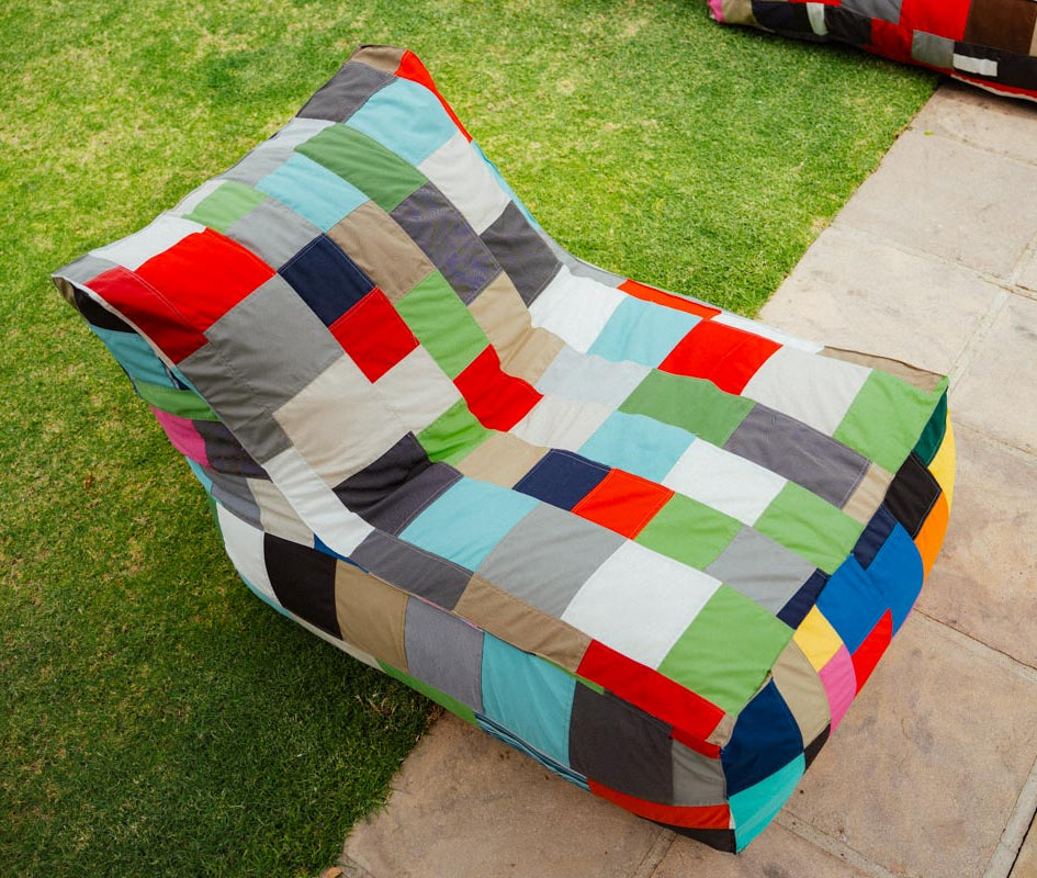 Patchwork Pool Lounger Chair Extra Cover