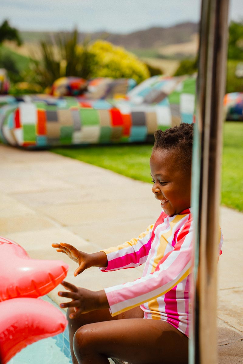 Patchwork Pool Lounger Bed