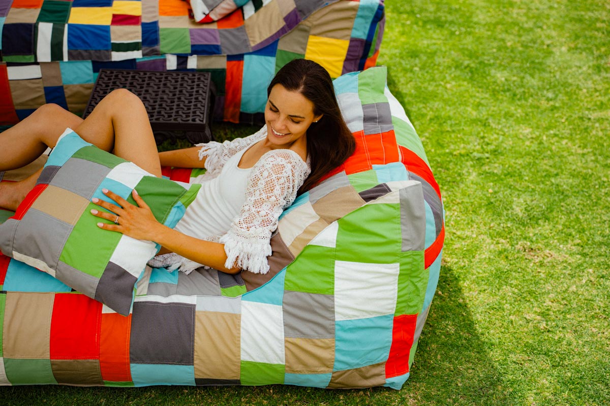 Patchwork Pool Lounger Bed
