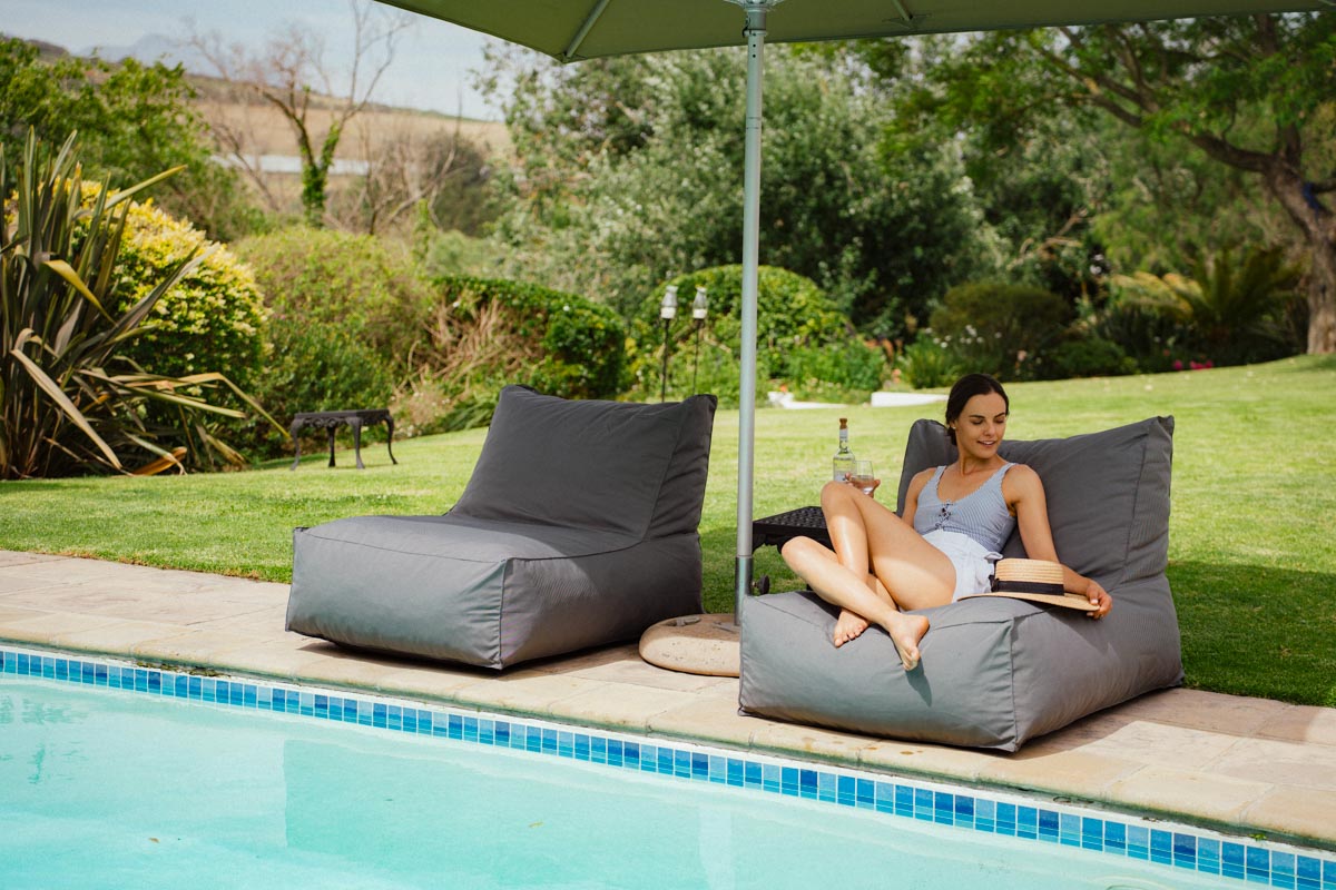 Charcoal Pool Lounger Chair