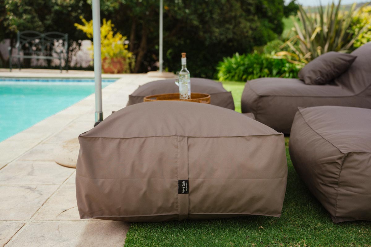 Taupe Outdoor Ottoman Extra Cover