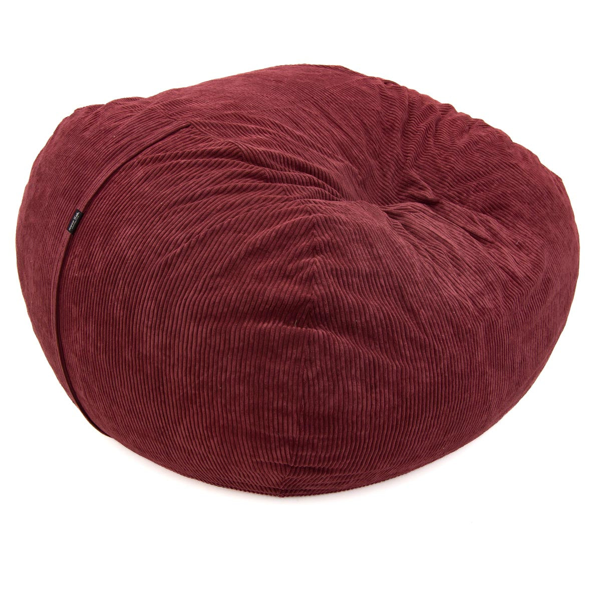 Red bean bag chair on a white background