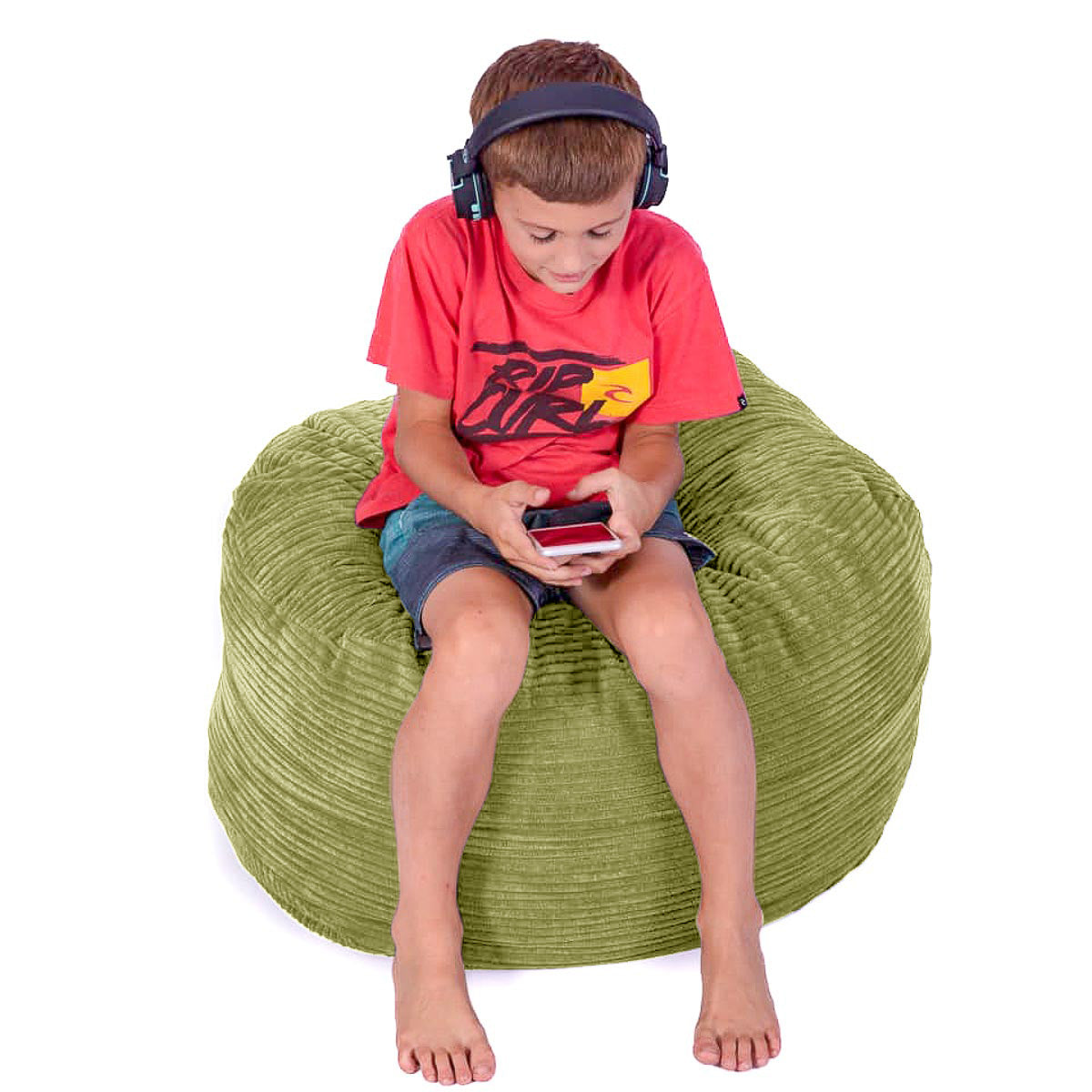 Footsak Olive Green Corduroy Extra Cover - Happy Sak SA