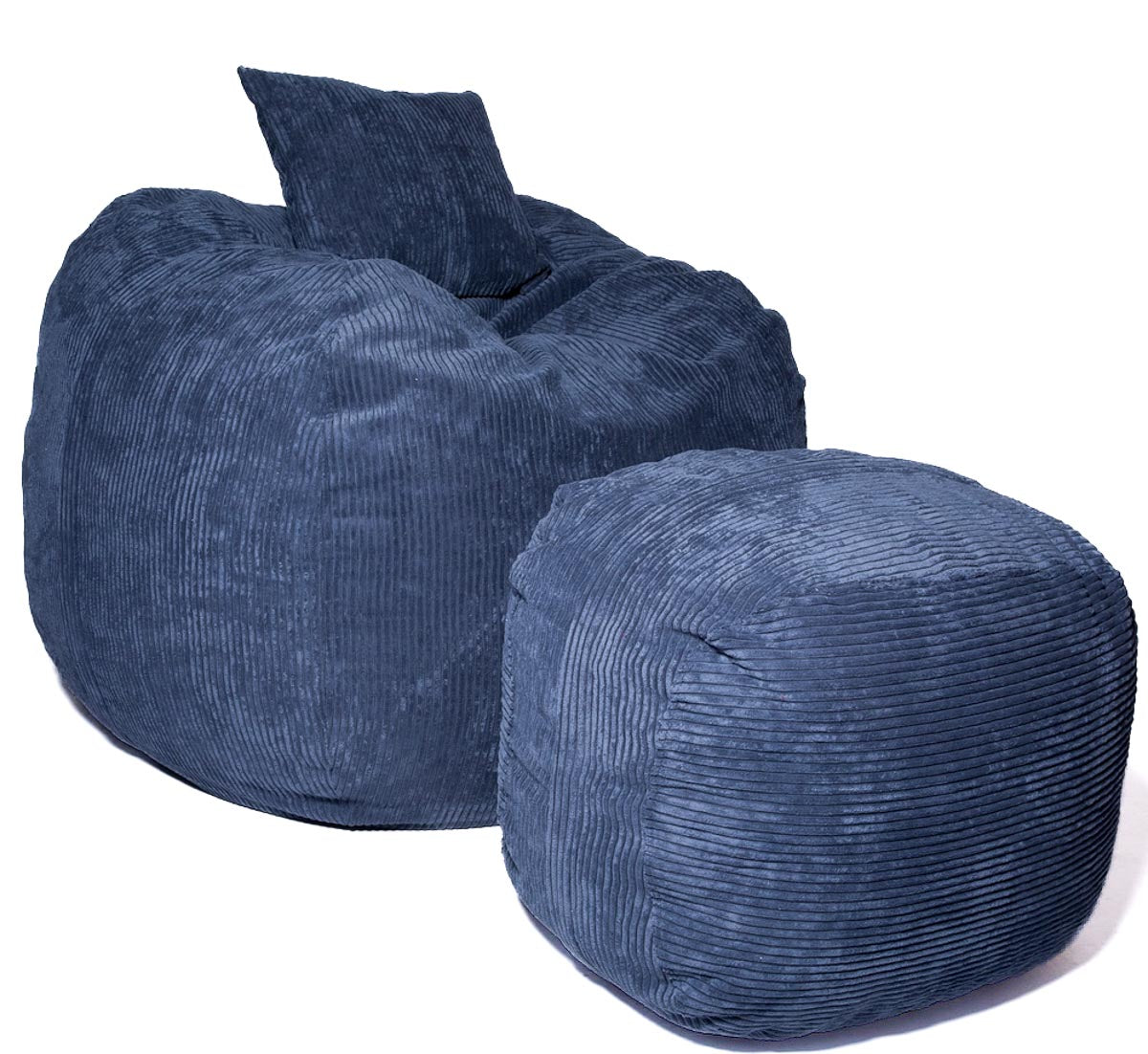 Navy Blue Corduroy L Sak + Footsak + Scatter