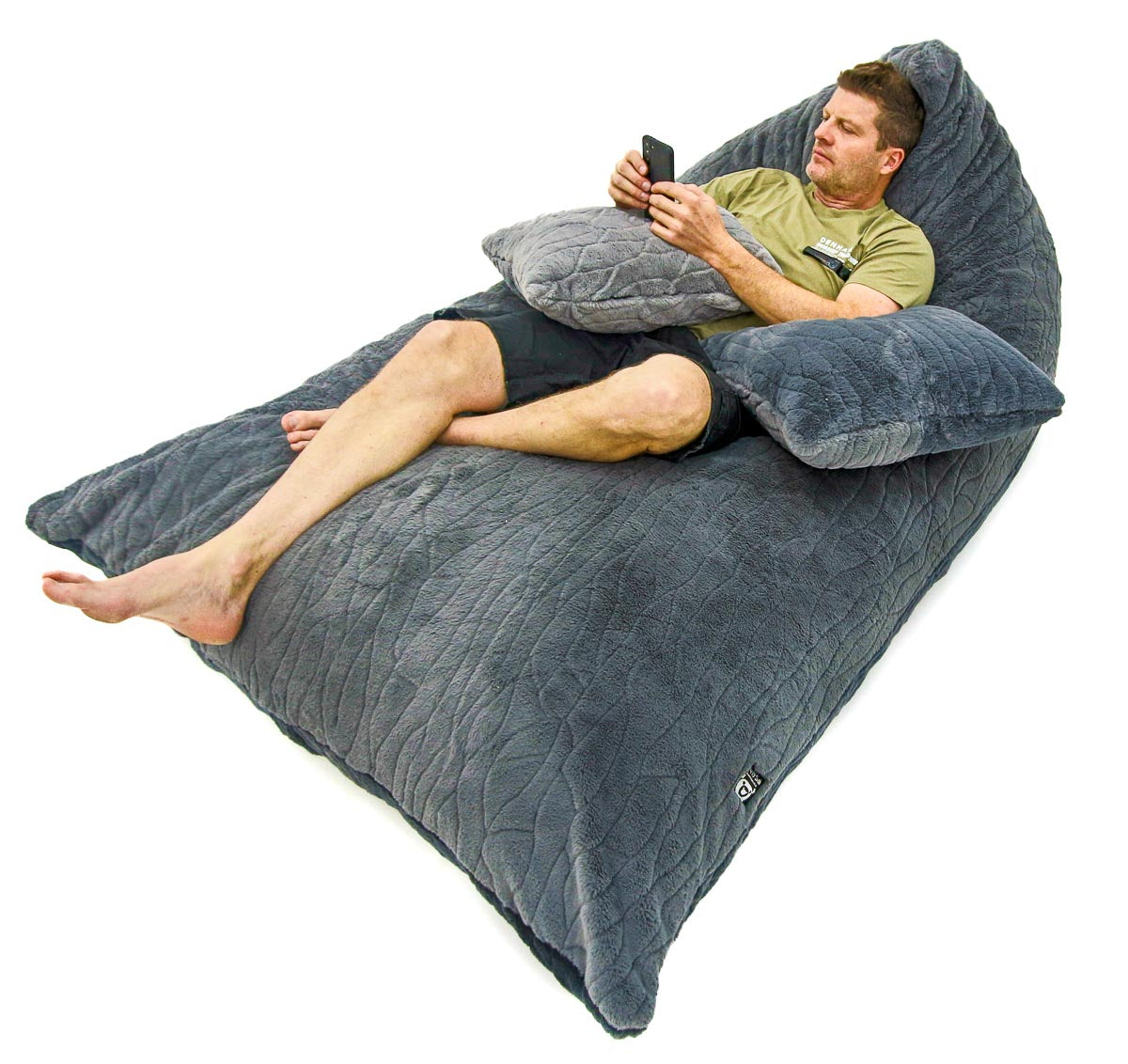 L Flip Sak Dark Grey Fur Extra Cover - Happy Sak SA