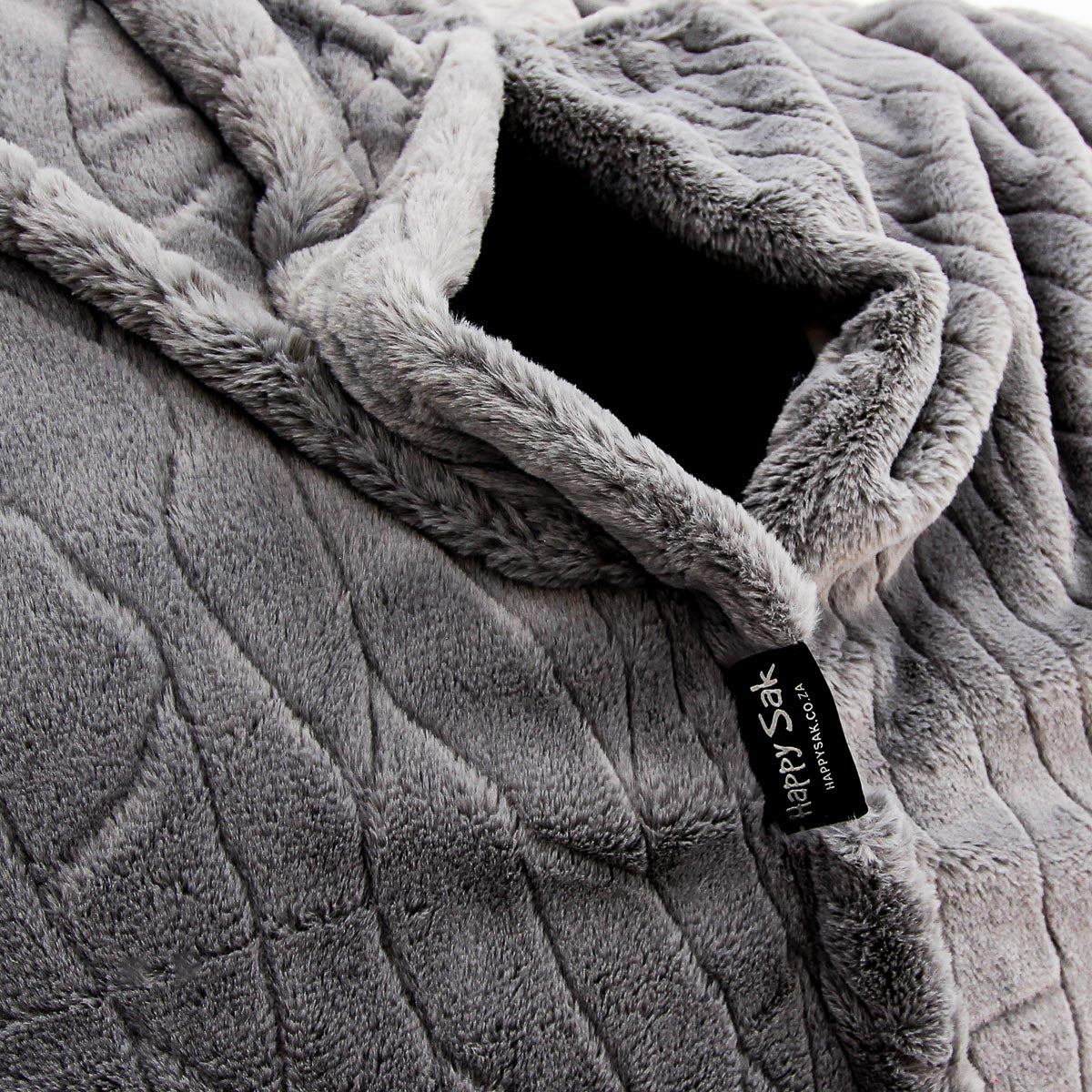 XXXL Sak Dark Grey Fur Extra Cover - Happy Sak SA