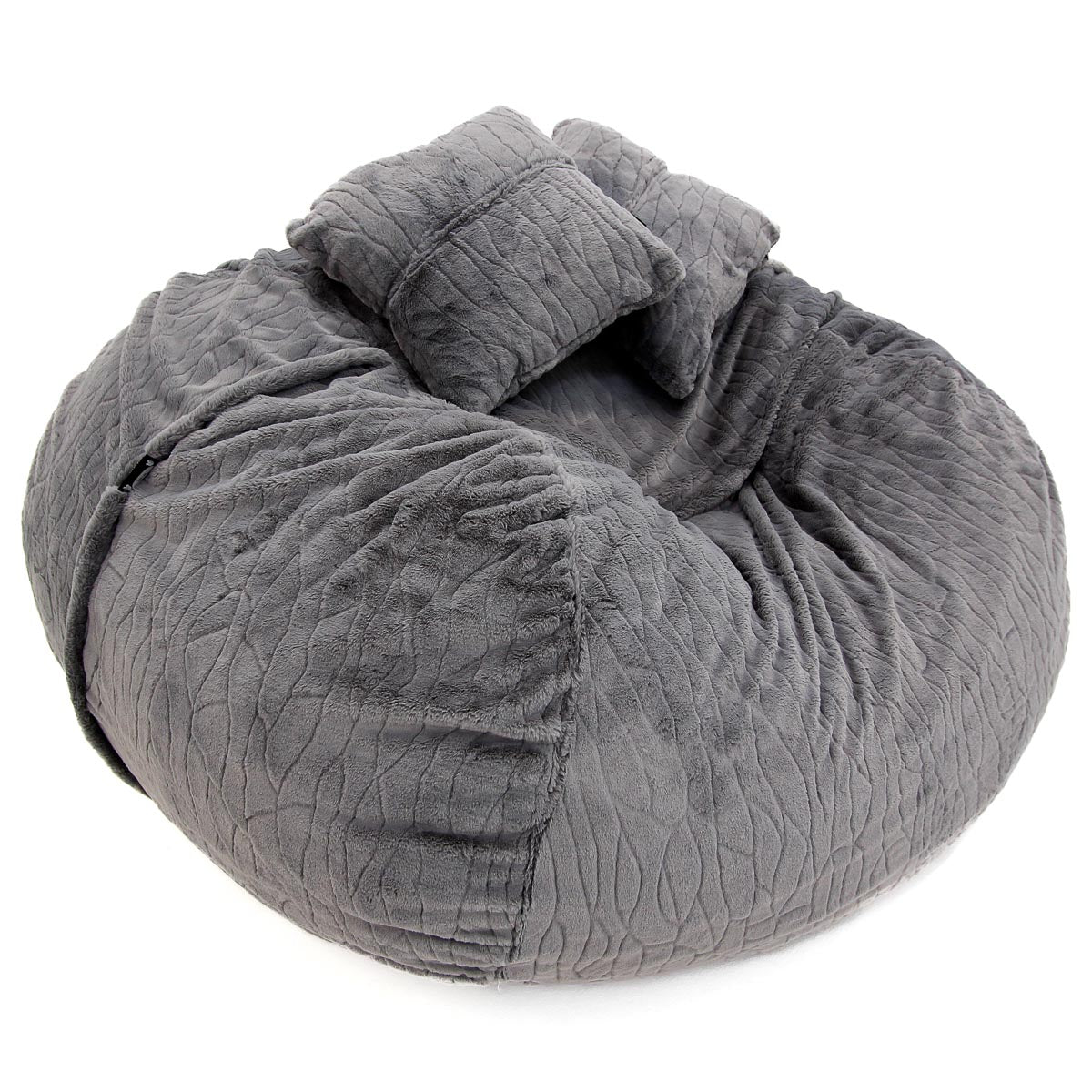 XXXL Sak Dark Grey Fur Extra Cover - Happy Sak SA