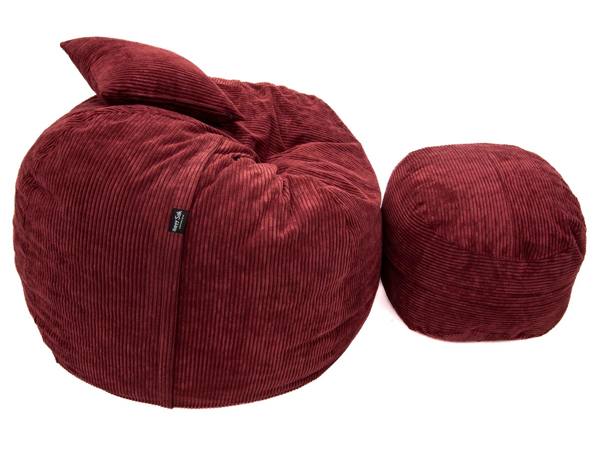 Footsak Burgundy Corduroy Extra Cover
