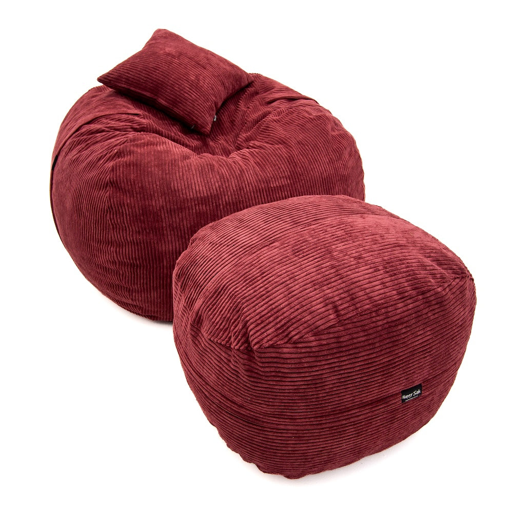 Burgundy Corduroy L Sak + Footsak + Scatter