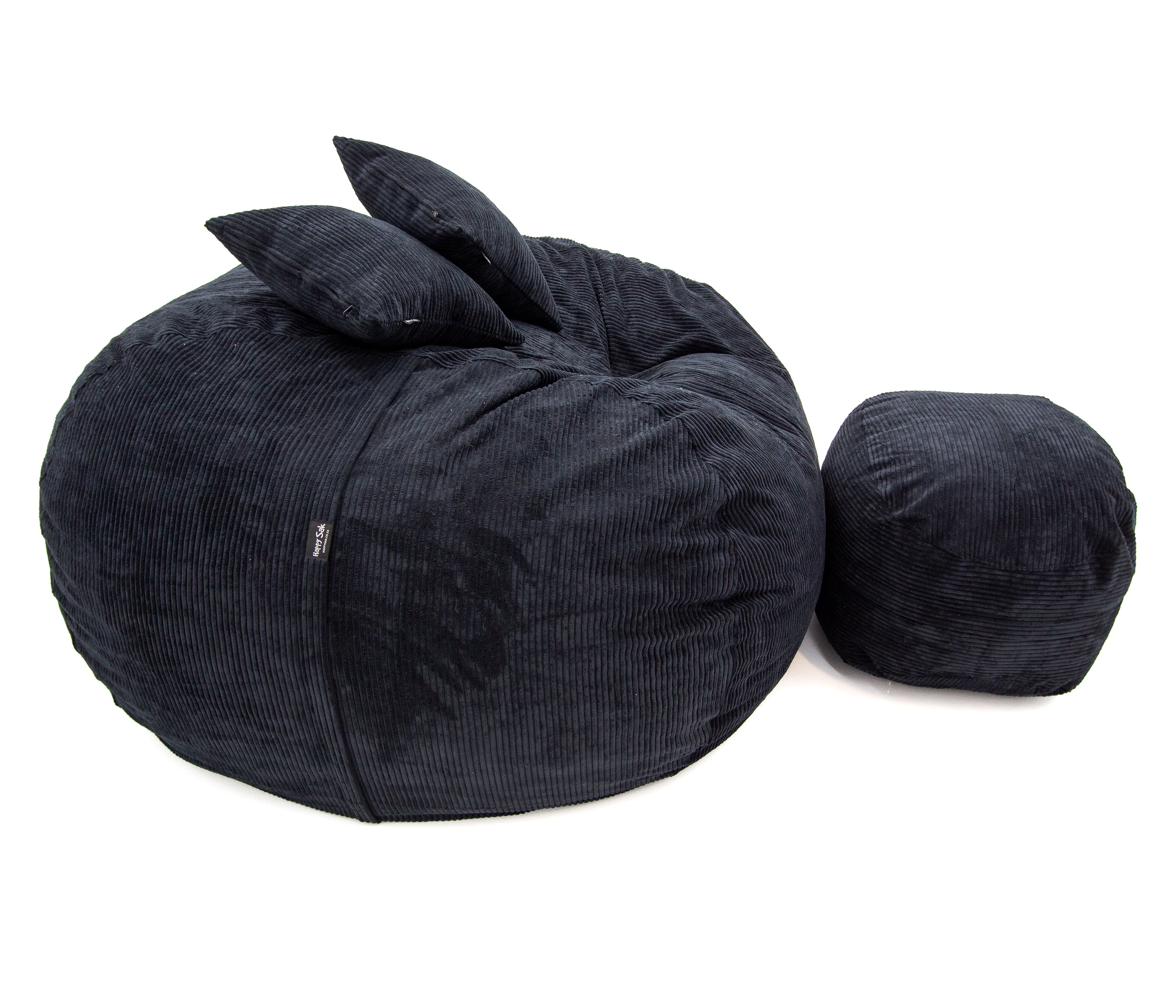 Footsak Black Corduroy Extra Cover