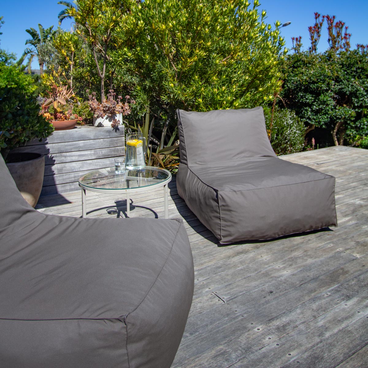 Taupe Pool Lounger Chair