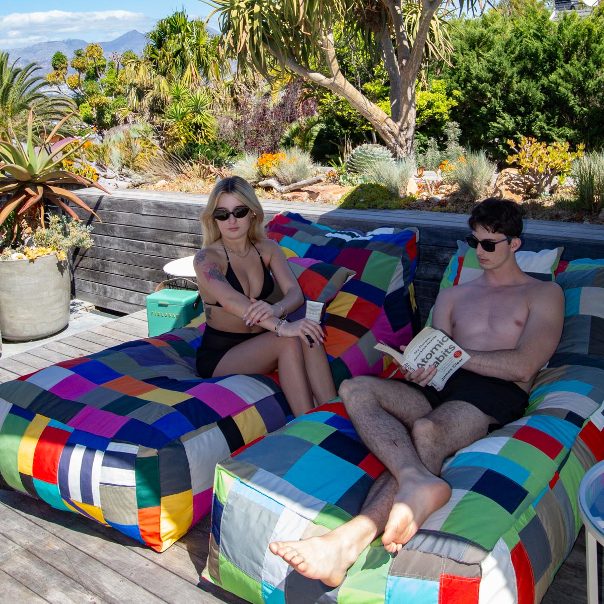 Patchwork Pool Lounger Bed