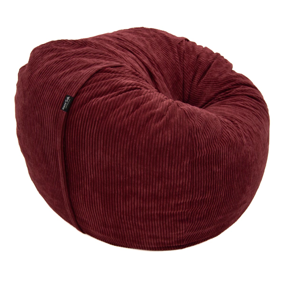 Red bean bag chair on a white background