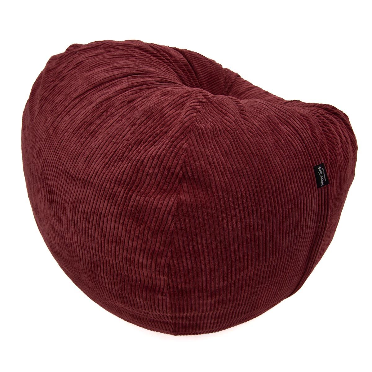 Red bean bag chair on a white background