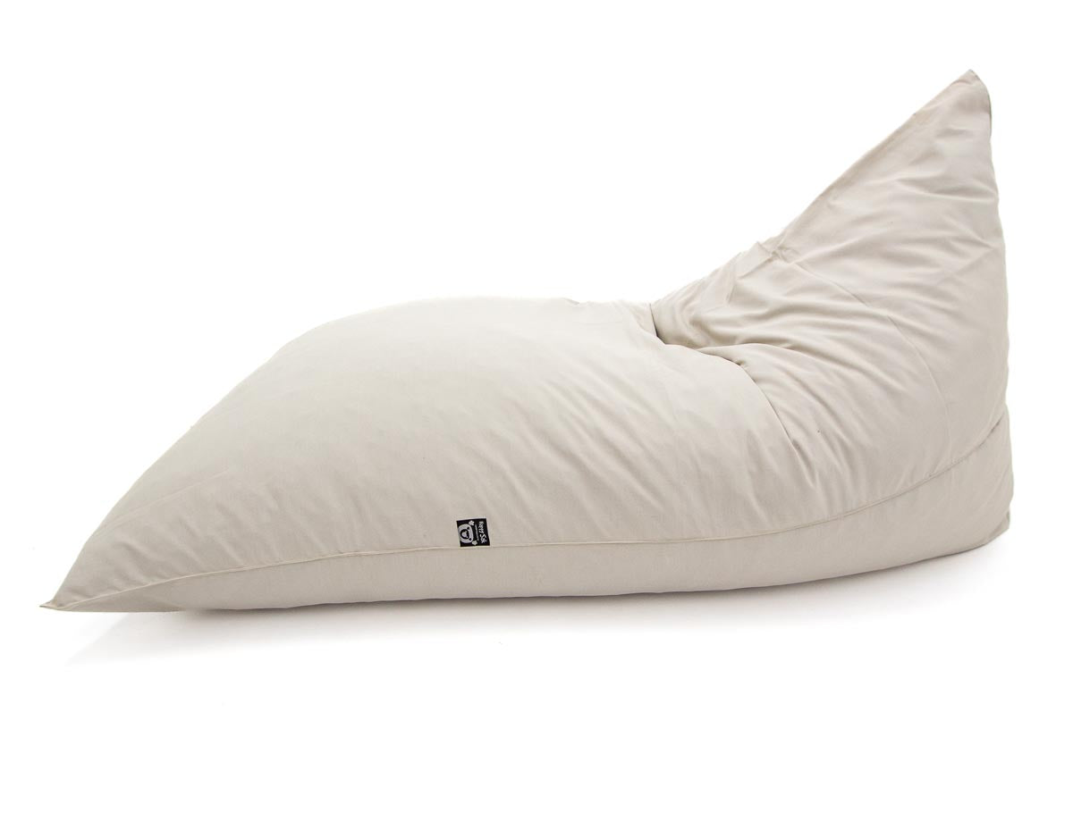 large cream outdoor bean bag
