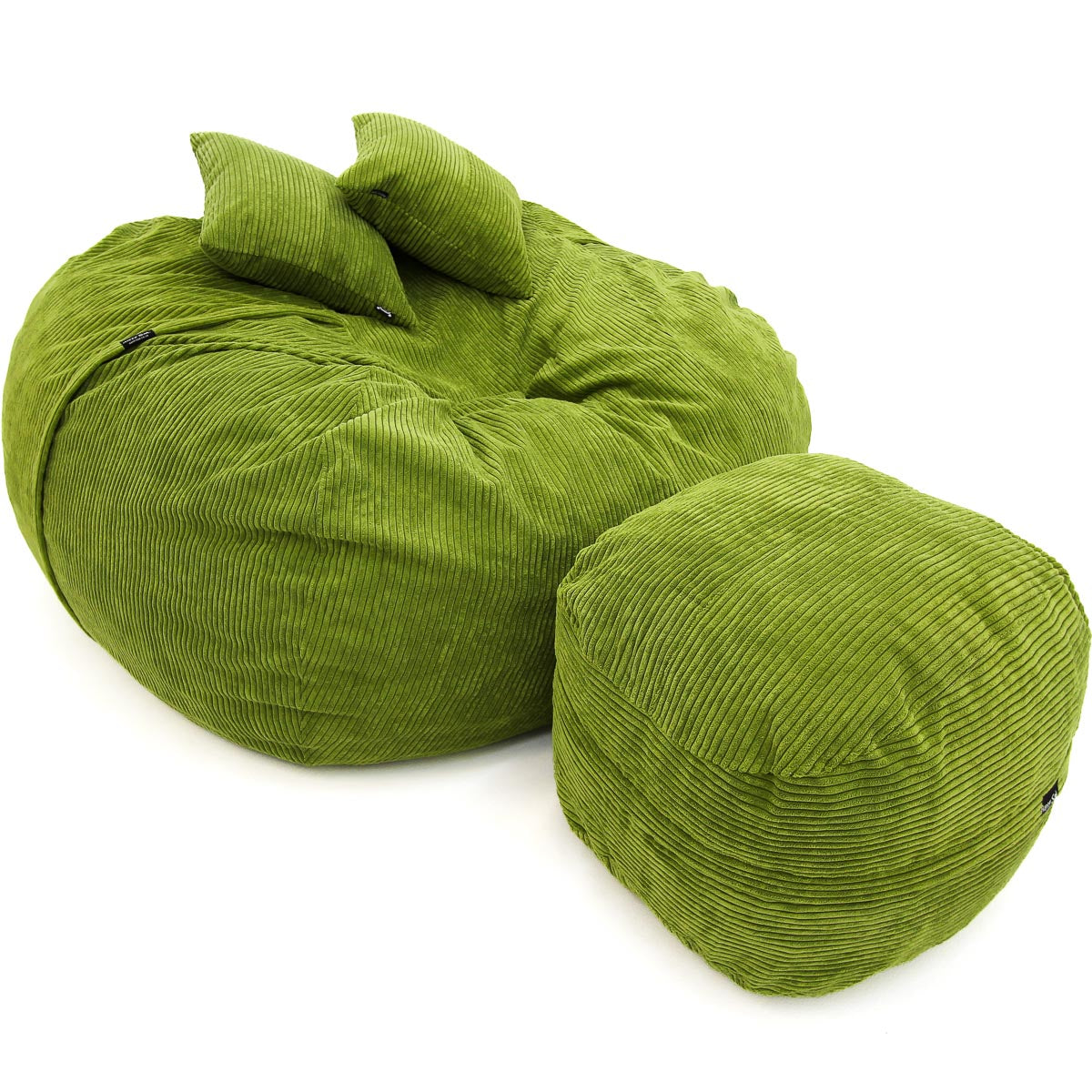 Lime Green Corduroy XL + 2 Scatters + Footsak