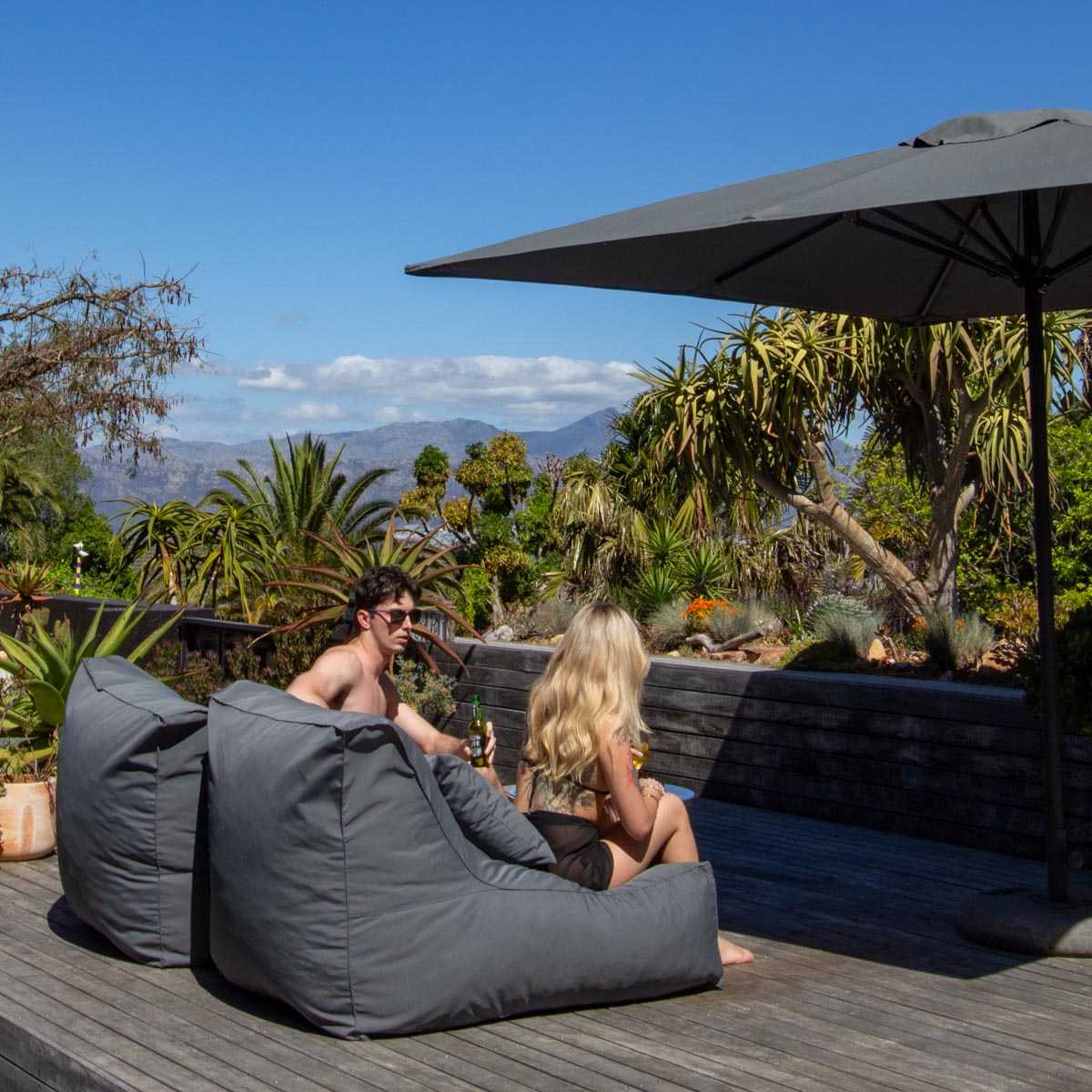 Charcoal Pool Lounger Chair Extra Cover