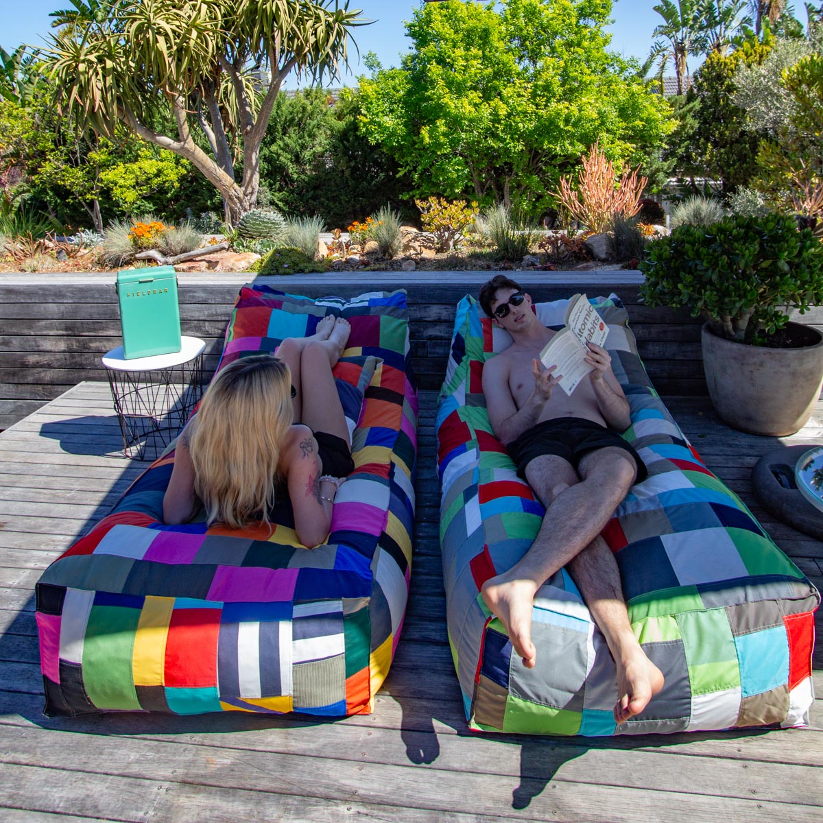 Patchwork Pool Lounger Bed Extra Cover