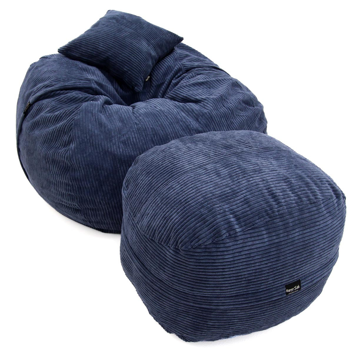 Navy Blue Cord M + Footsak + Scatter