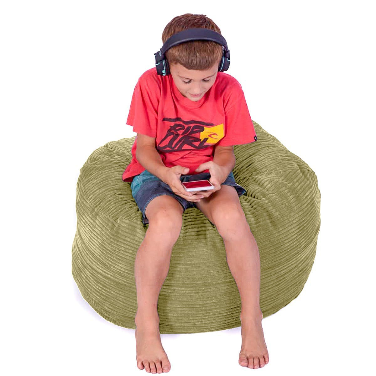 Footsak Olive Green Corduroy - Happy Sak SA