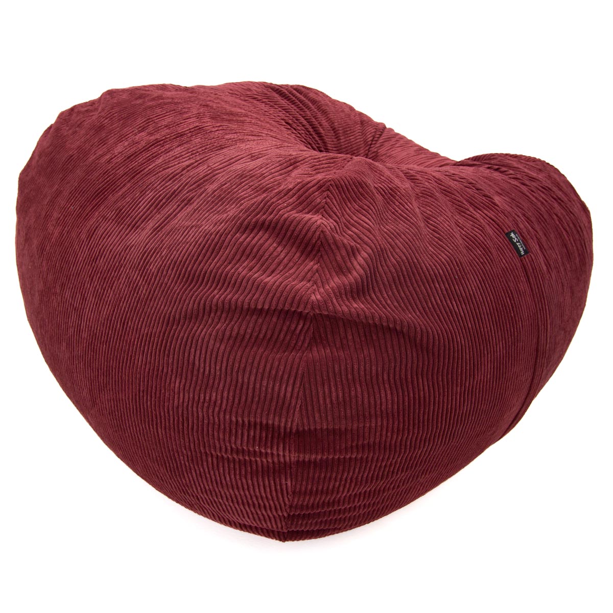 Red bean bag chair on a white background