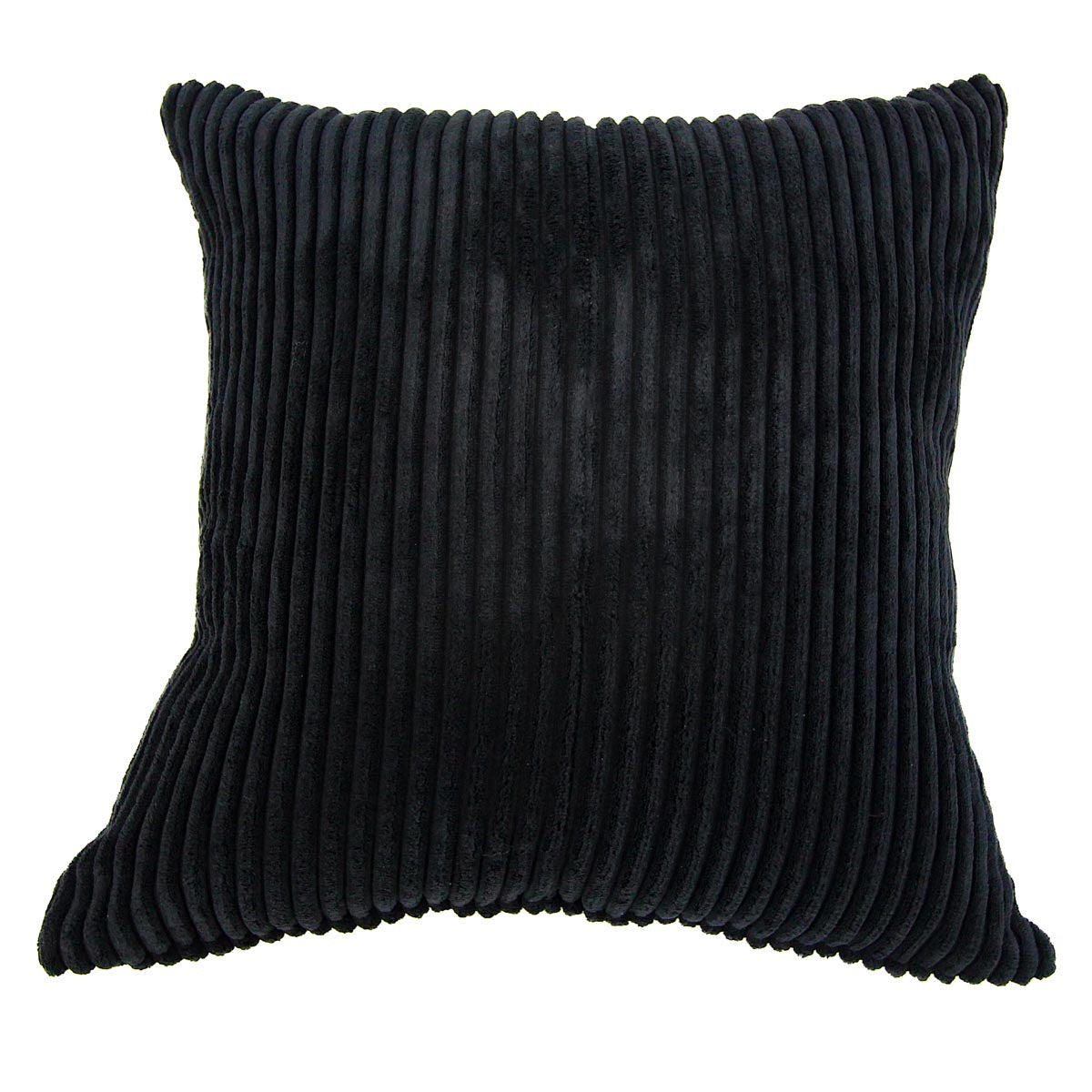 Black textured pillow on a white background