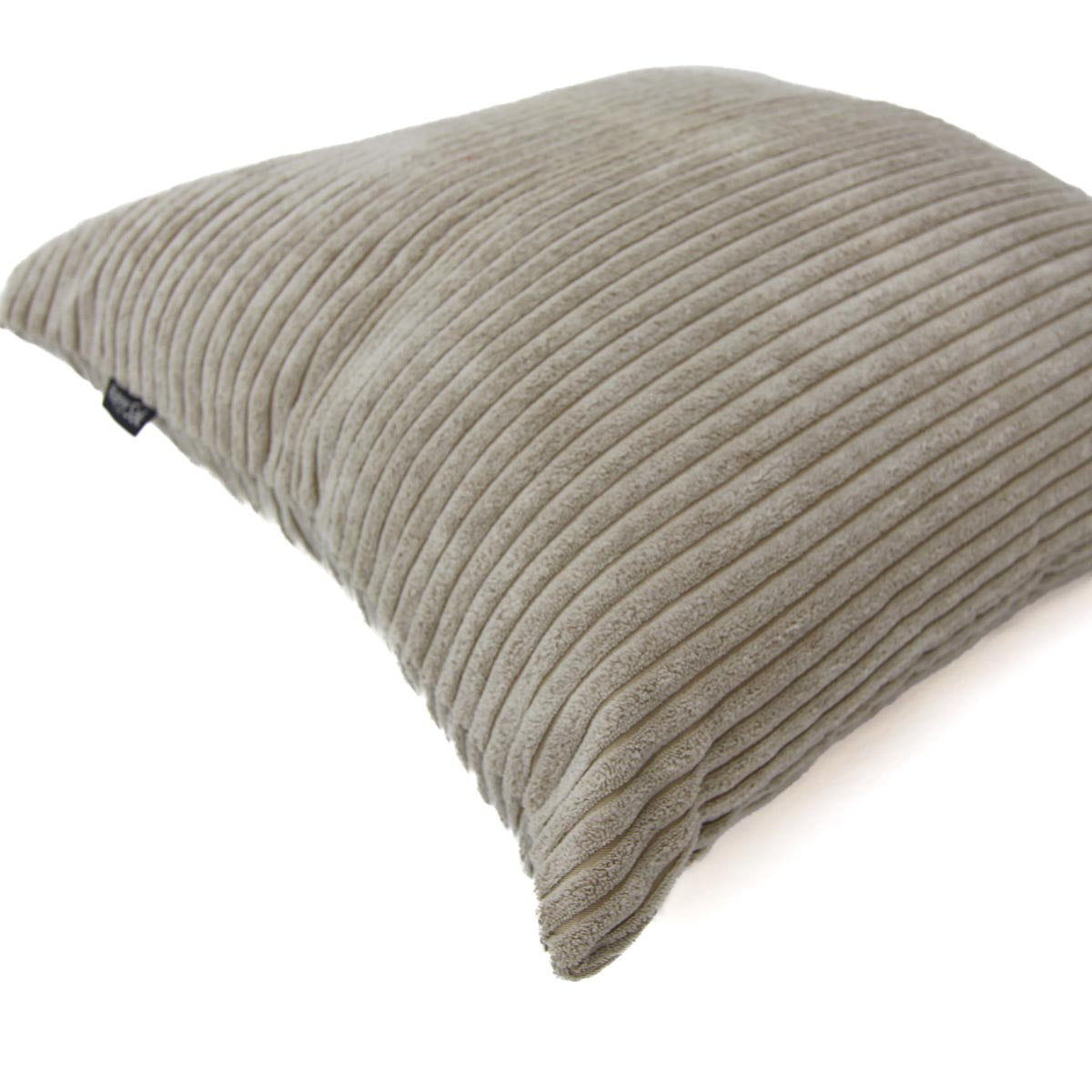 Textured gray pillow on a white background