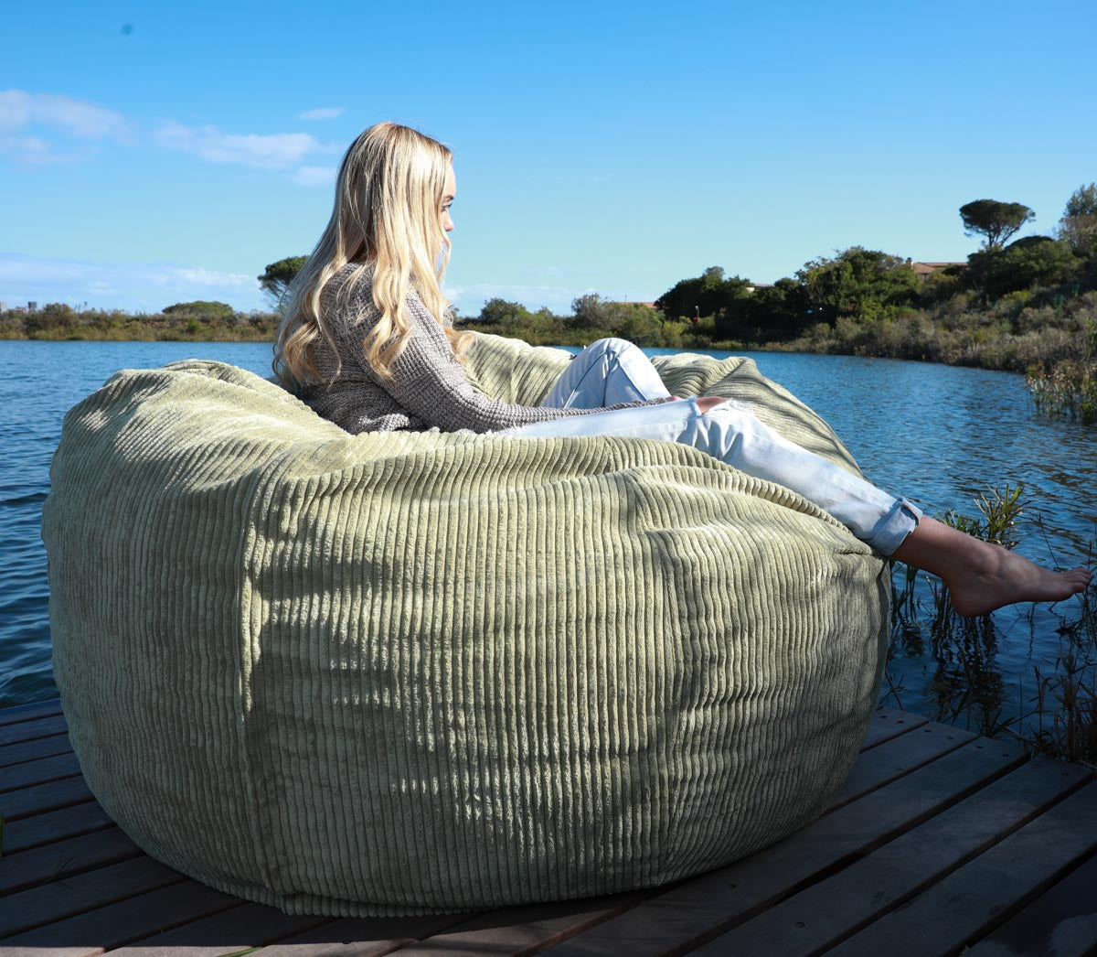 L Sak Olive Green Corduroy - Happy Sak SA