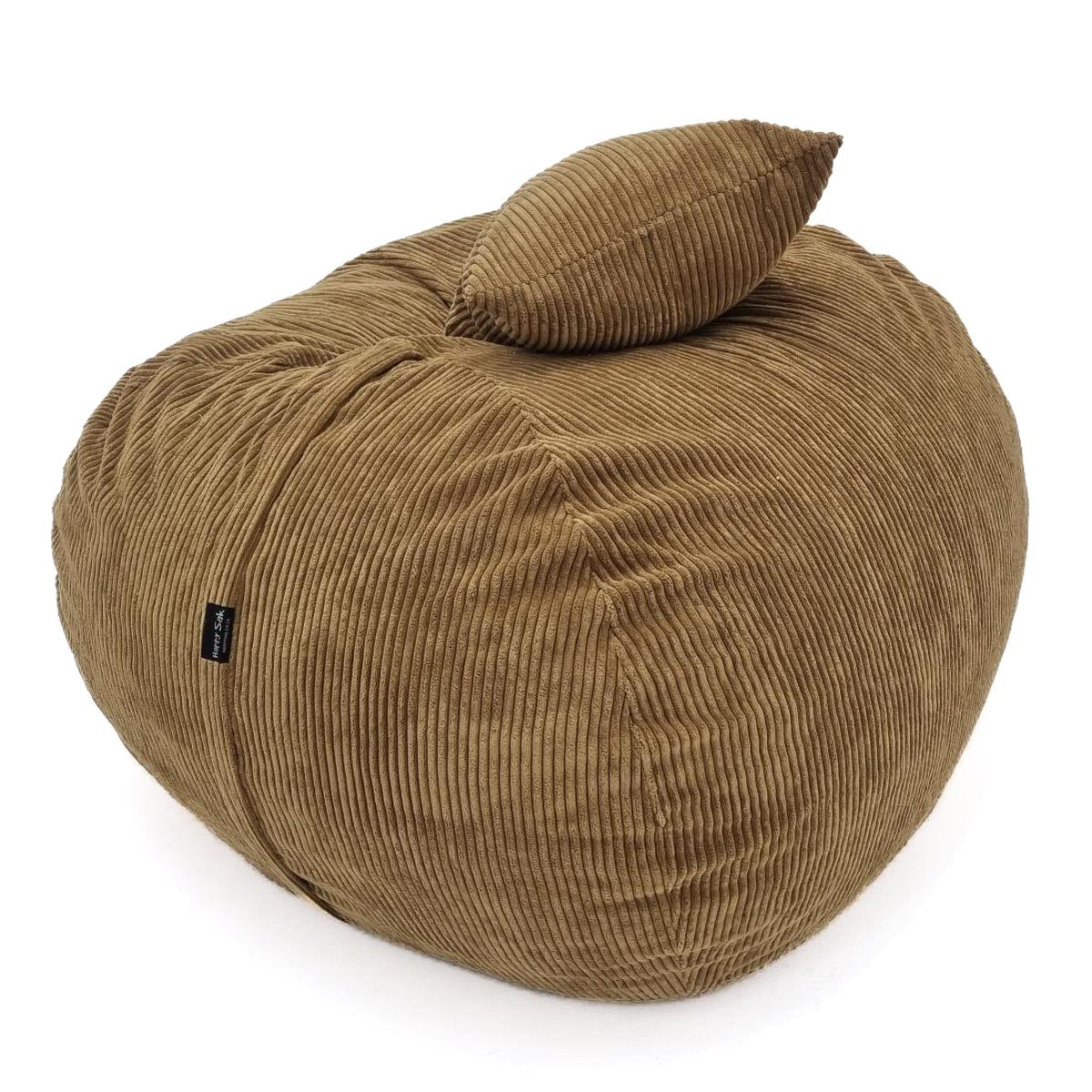 medium light brown cord beanbag