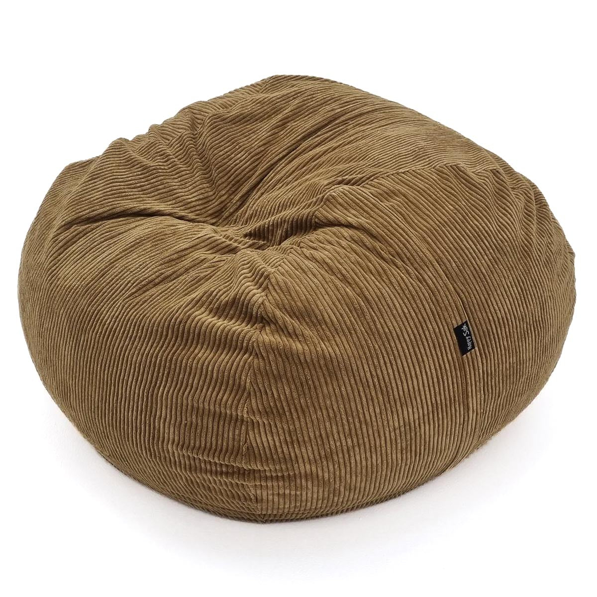 medium brown corduroy beanbag