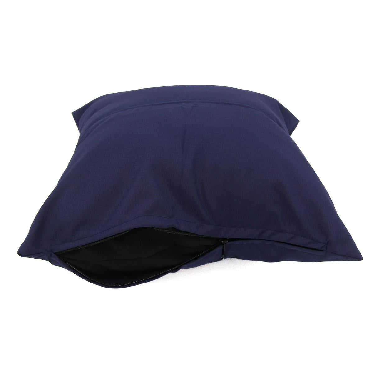 Navy blue pillowcase on a white background