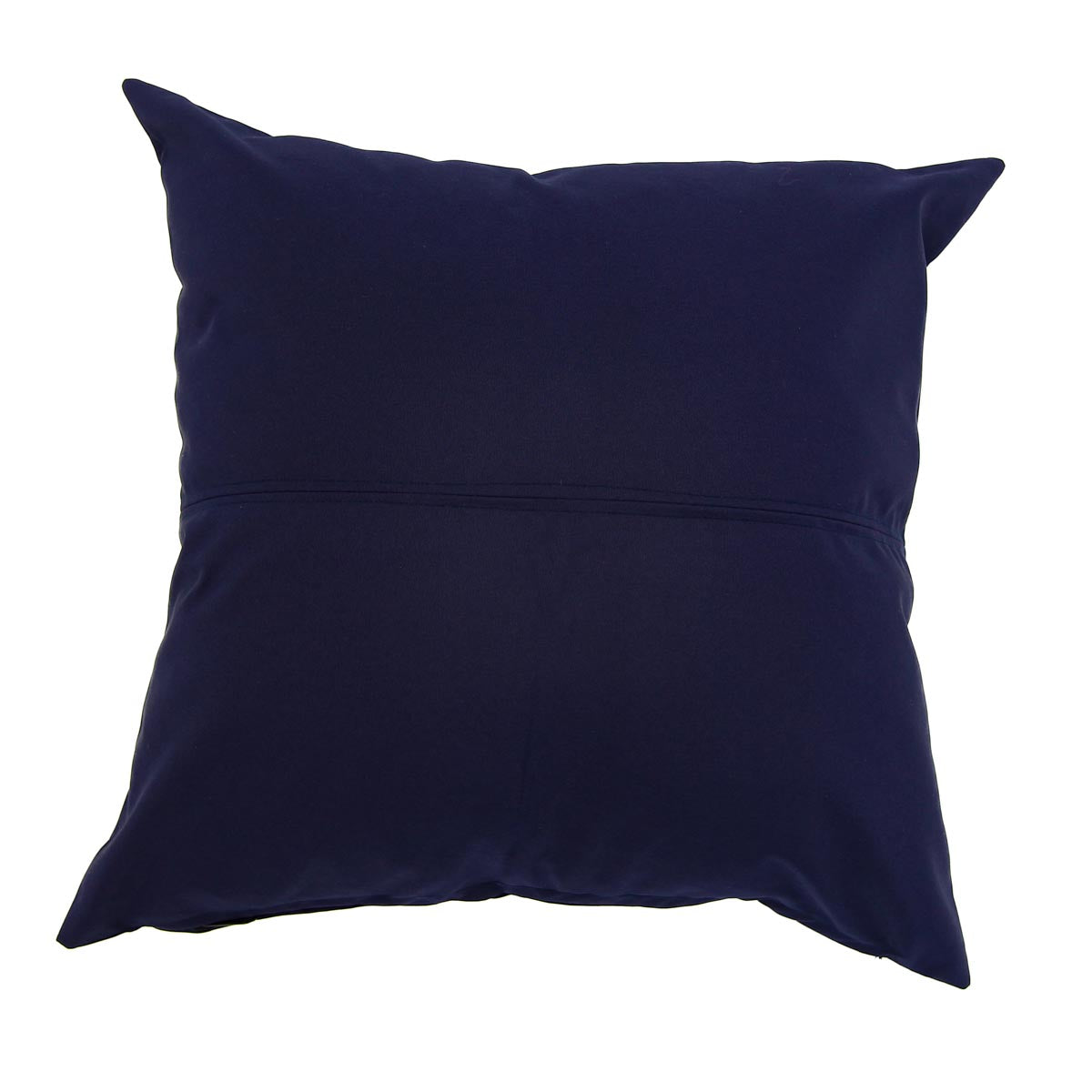 Navy blue pillow on a white background