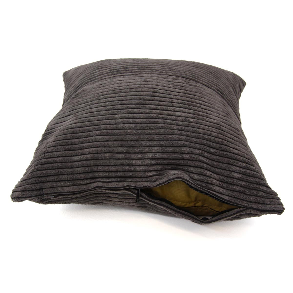Textured gray pillow on a white background