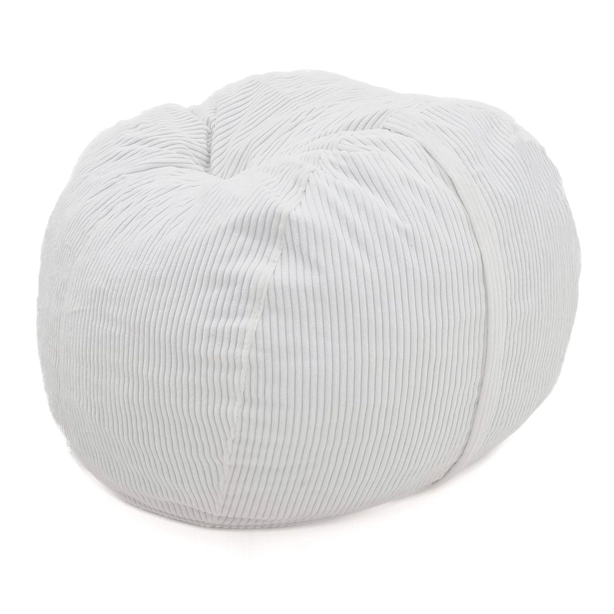 white bean bag chair on a white background