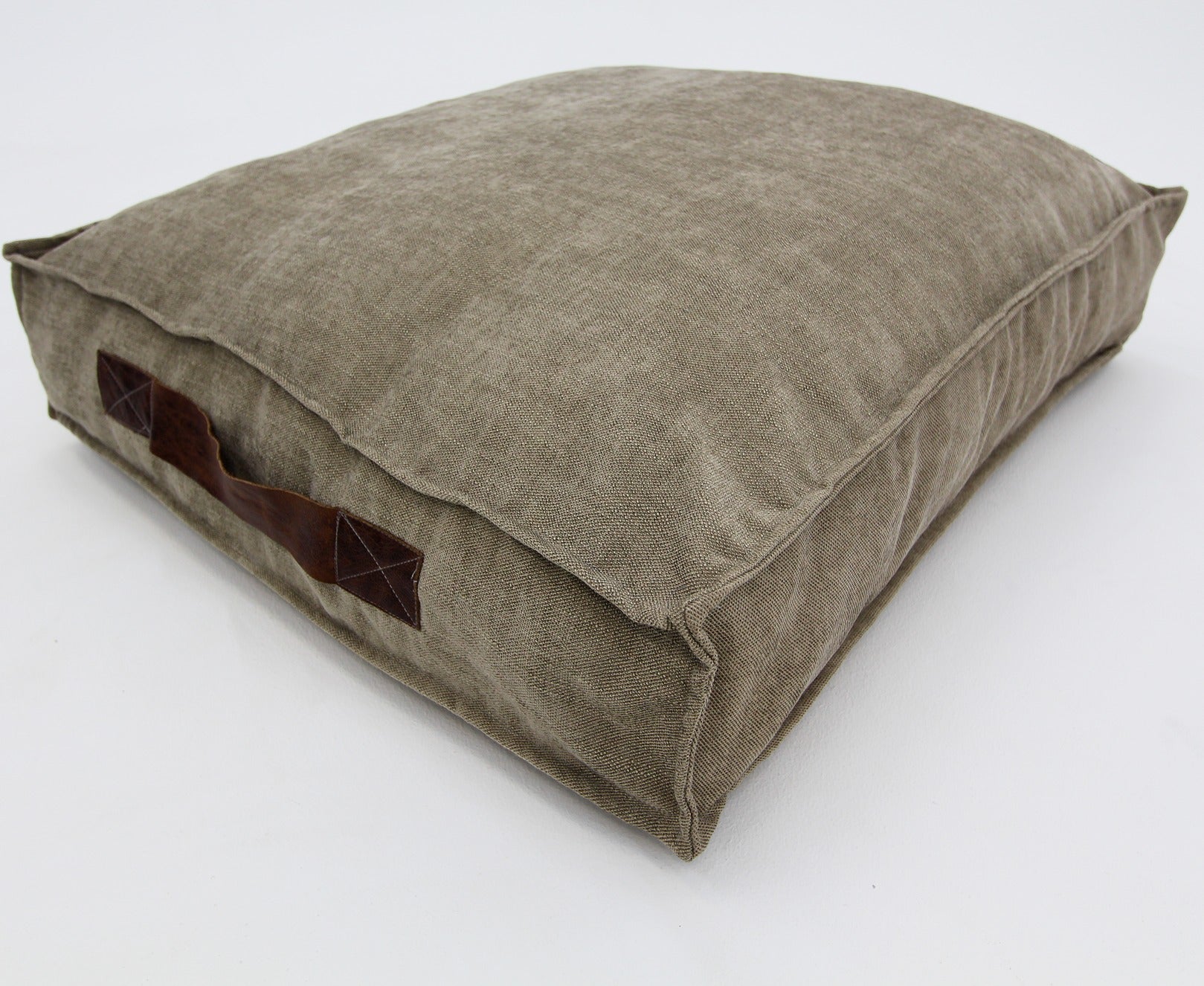 S Dog Bed Beige and Leather Covers - Happy Sak SA