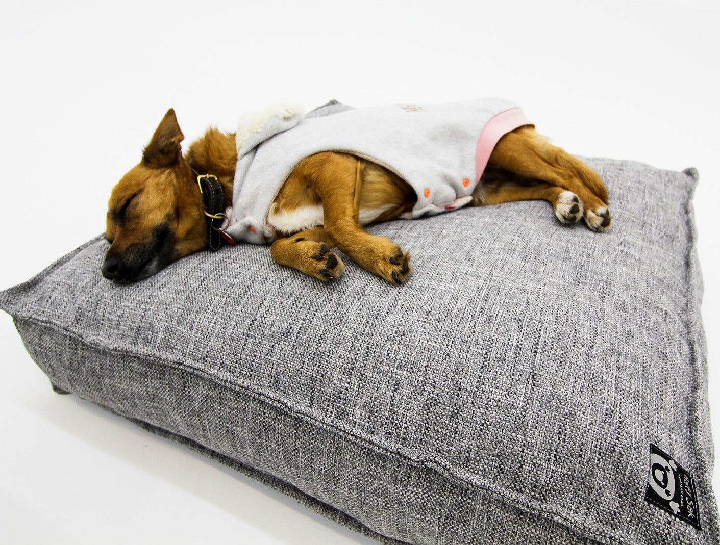 S Dog Bed Grey Black Extra Cover