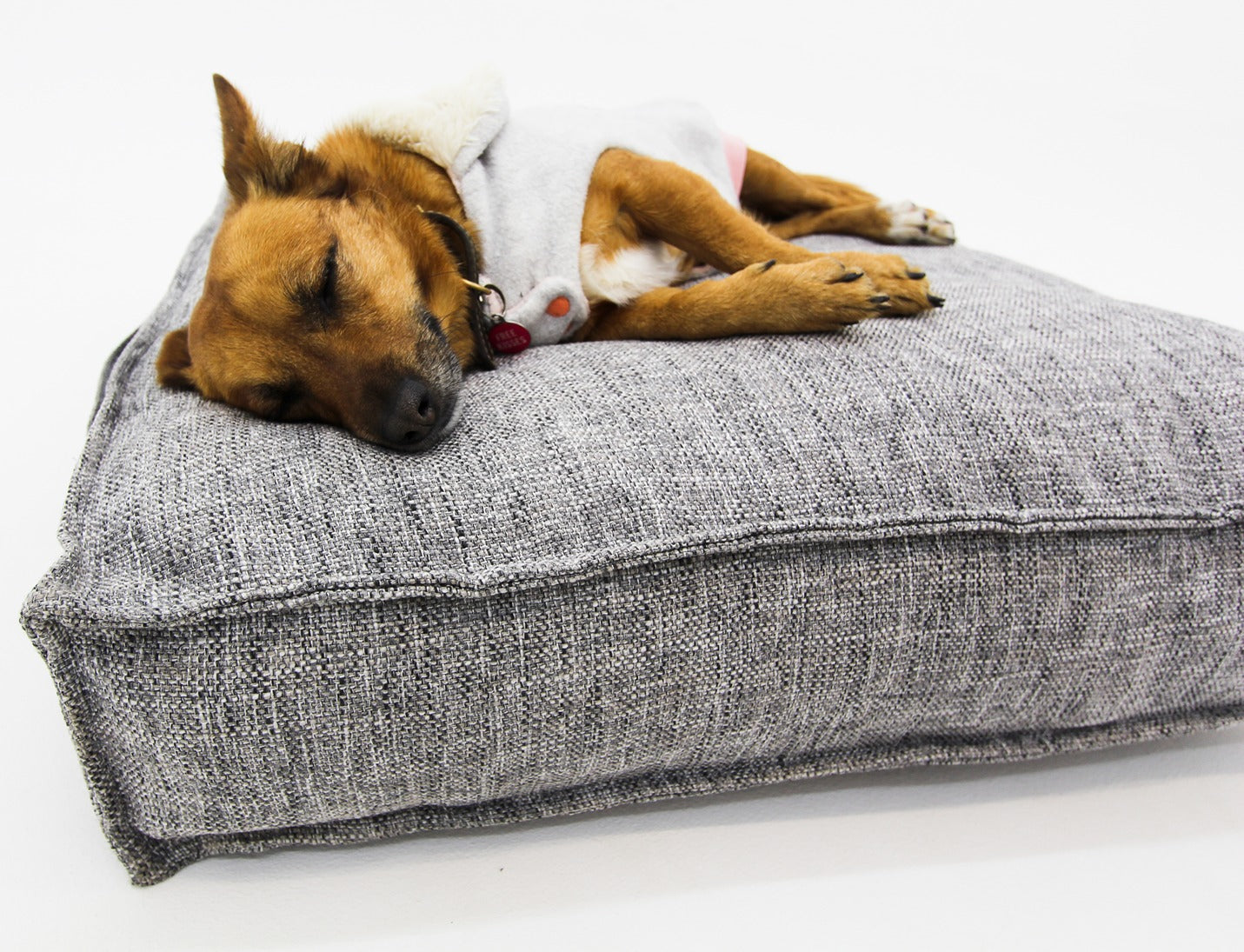 S Dog Bed Grey Black Extra Cover