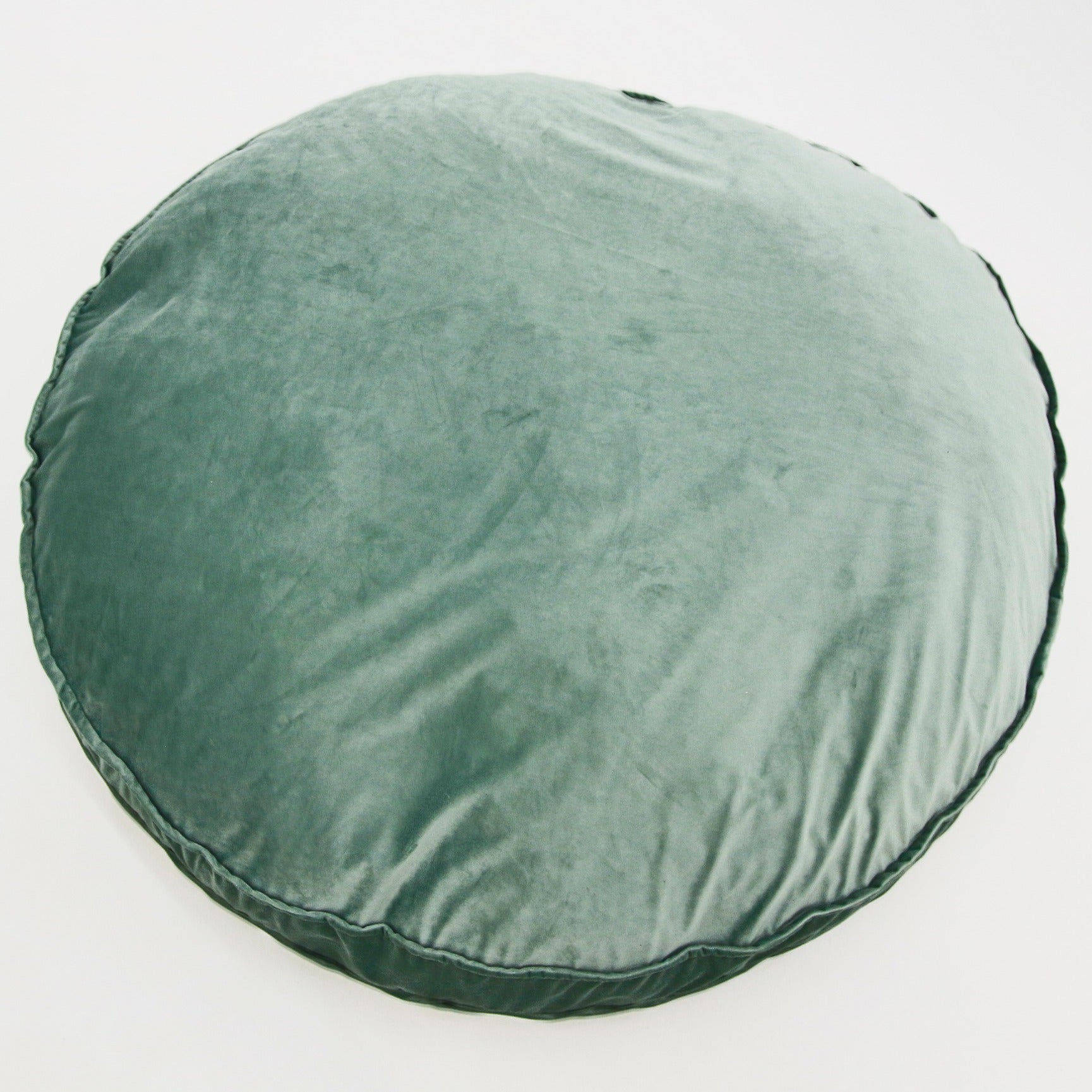 Dog Bed Round Green Velvet Cover