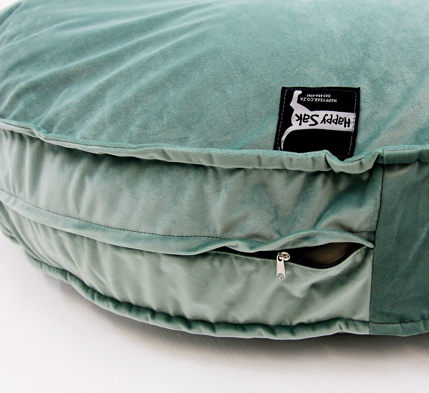 Dog Bed Round Green Velvet