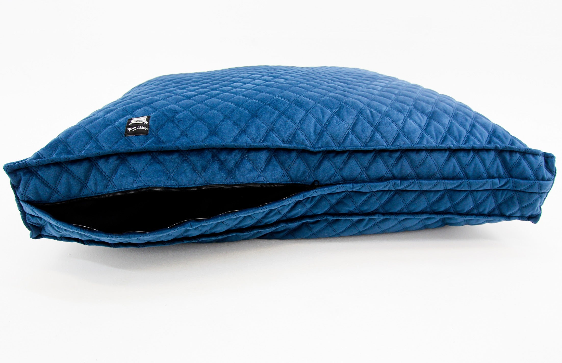 M Dog Bed Blue Velvet