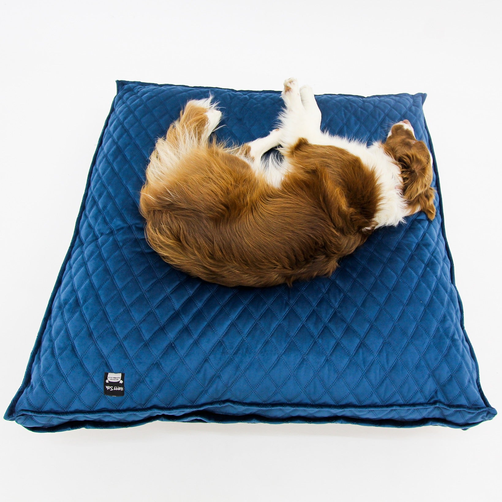 M Dog Bed Blue Velvet