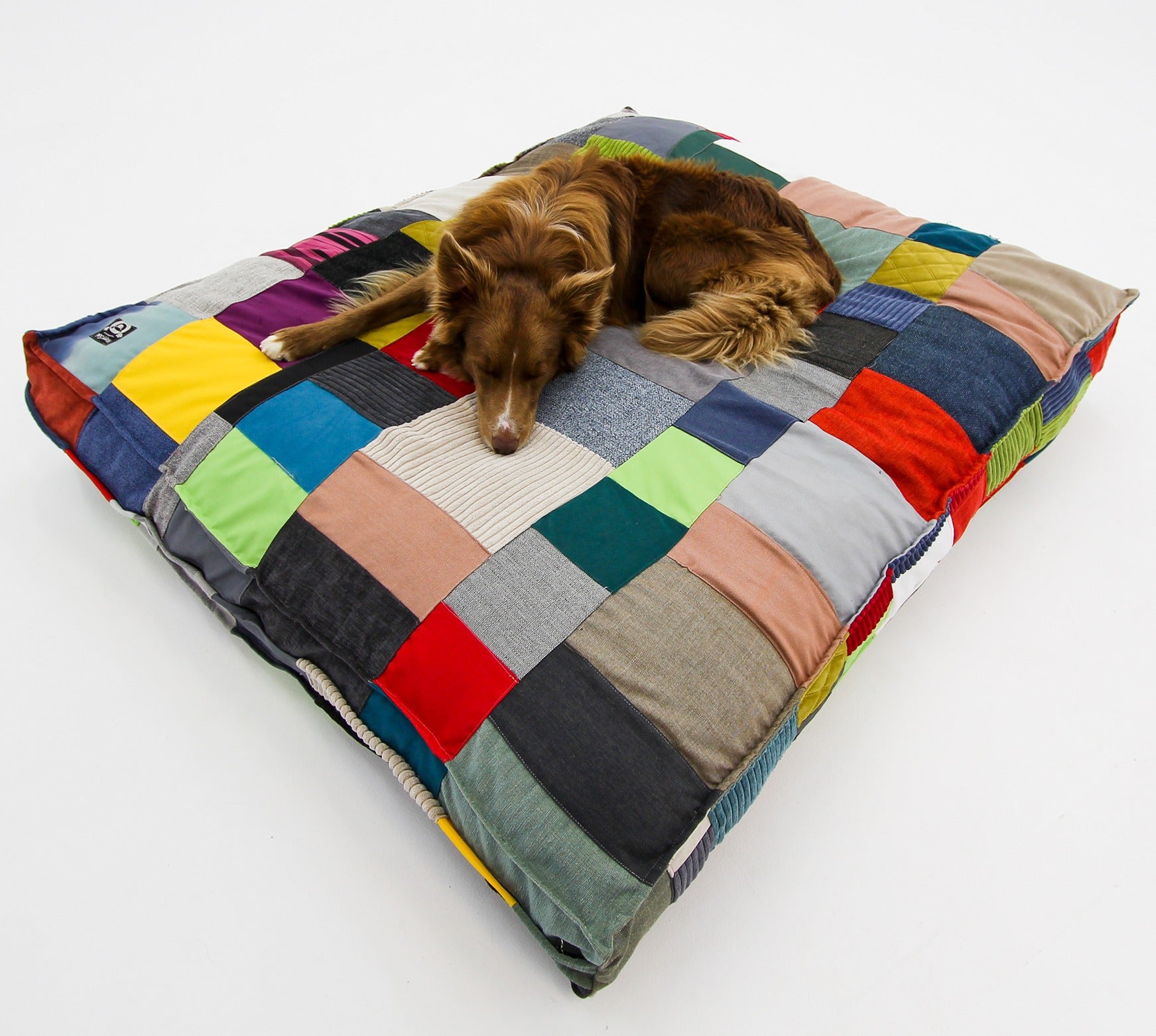 L Dog Bed Patchwork