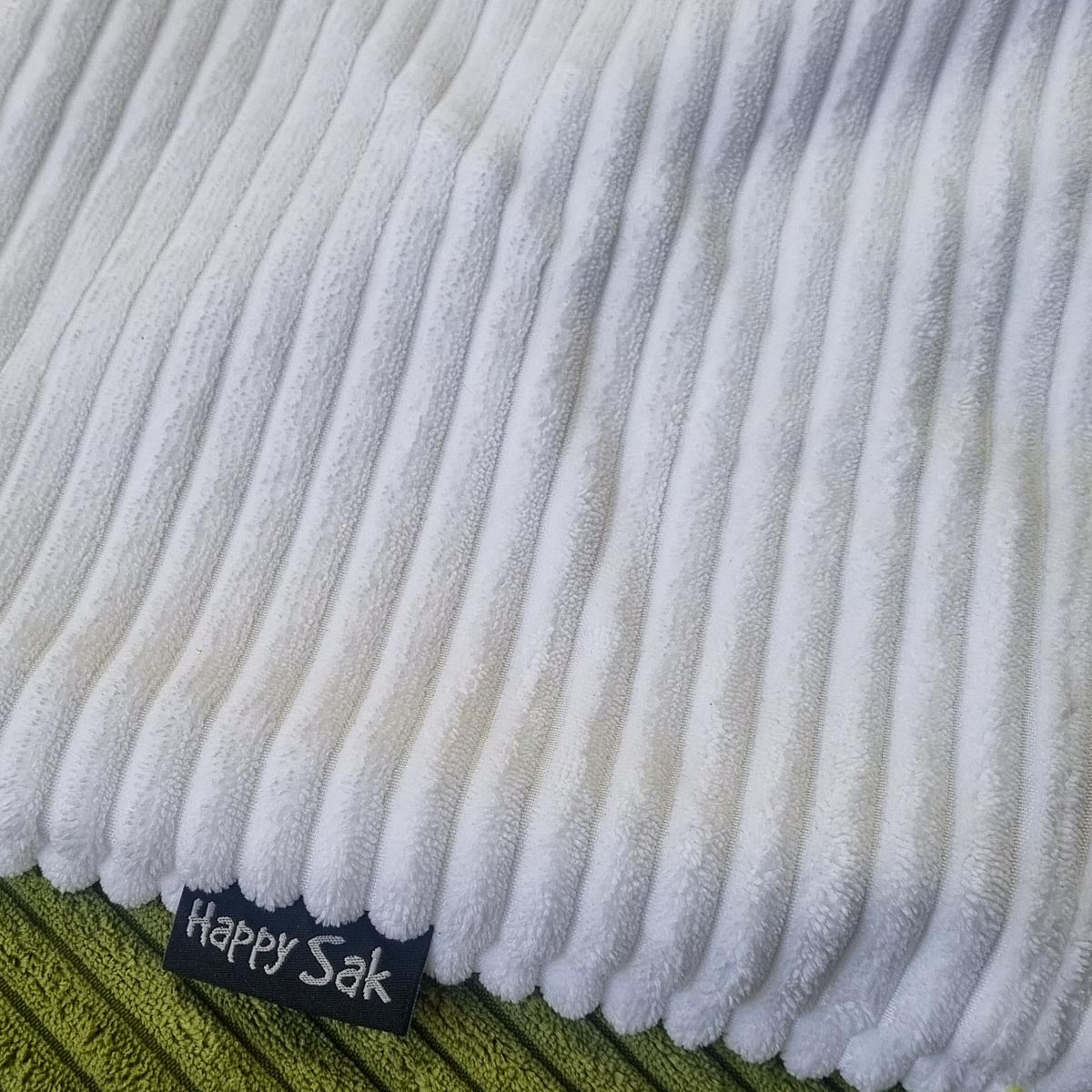 Footsak White Corduroy Extra Cover