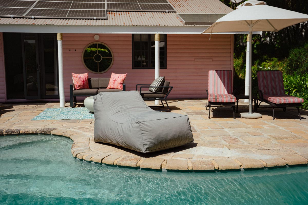 Grey Mini Pool Lounger